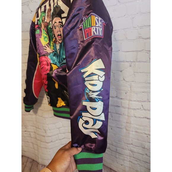 Headgear Classics Bomber Jacket Mens XS Colorblock Kid 'N Play House Party 1990s - Picture 4 of 11